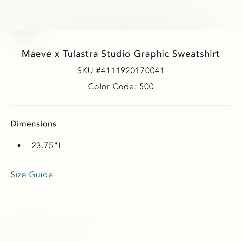 NWT Maeve x Tulastra Studio "Best In Show" dog graphic sweatshirt S - Picture 5 of 5